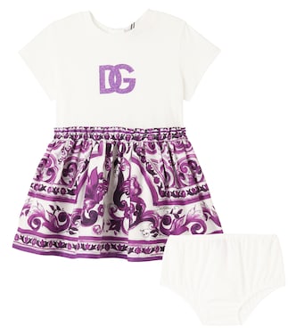 Baby Set Majolica aus Kleid und Höschen | Dolce&Gabbana Kids
