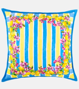Taormina striped cotton cushion | Dolce&Gabbana Casa