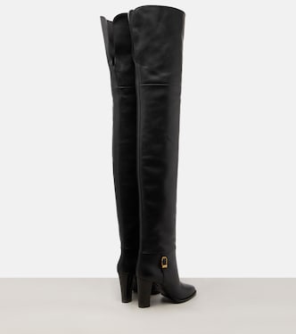 Julia 85皮革过膝靴 | Saint Laurent