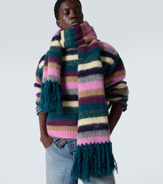 Écharpe rayée en laine d'alpaga et mohair | ERL