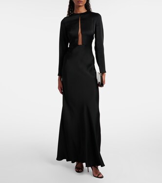 Bird satin maxi dress | Max Mara