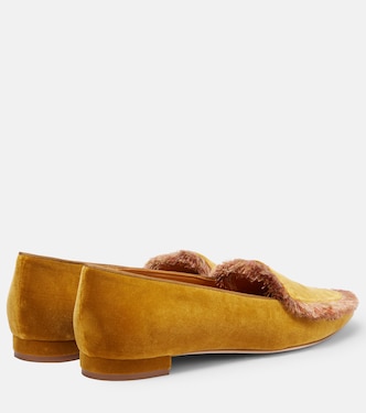Agofran fringed velvet loafers | Manolo Blahnik