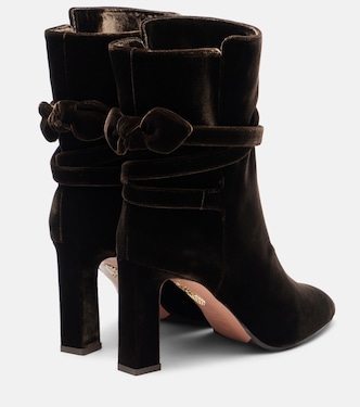 Bottines Very Bow 85 en velours | Aquazzura