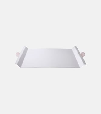Embellished silver-plated decorative tray | Natalia Criado