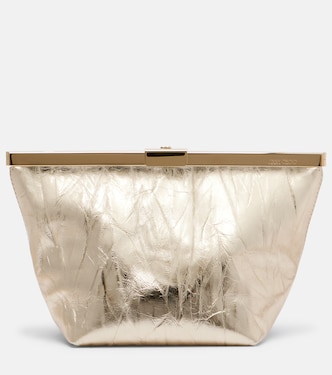 Ganache metallic leather clutch | Jimmy Choo