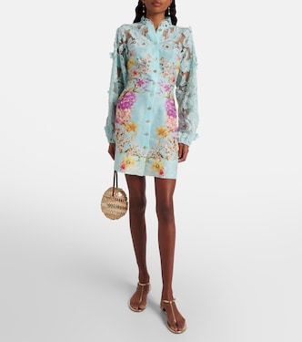 Robe en lin et soie à ornements | Camilla