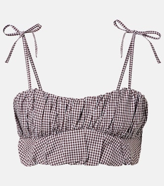 Pelea gingham cotton crop top | Faithfull