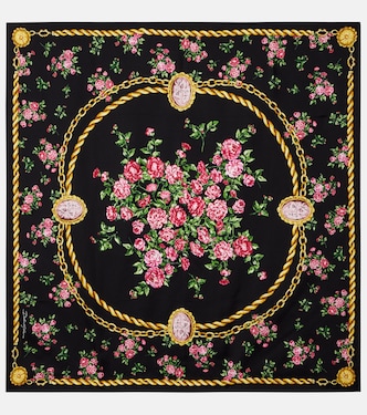 Sciarpa in seta con stampa floreale | Dolce&Gabbana