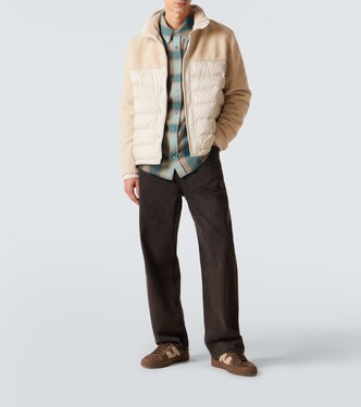 Mistral fleece-paneled down jacket | Moncler