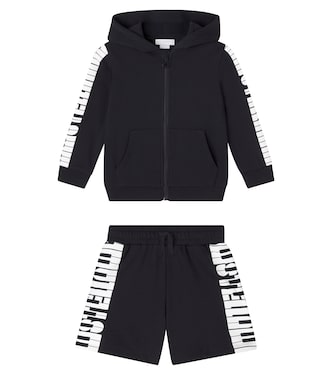 Printed cotton jersey hoodie and shorts set | Stella McCartney Kids