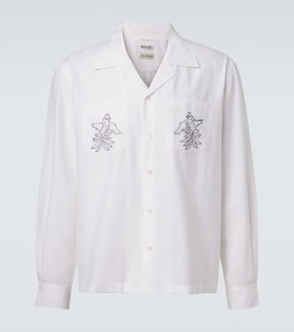 Embroidered cotton and silk shirt | Bode