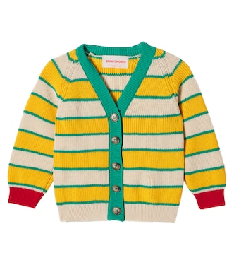 Baby BC striped cotton cardigan | Bobo Choses