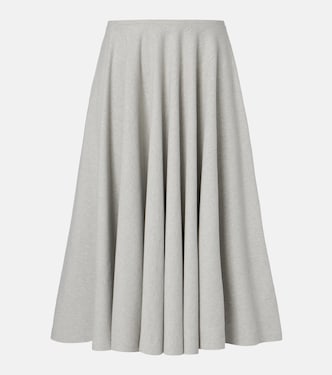 Cotton-blend midi skirt | Norma Kamali
