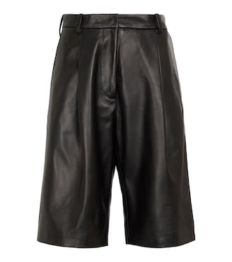 Bermuda in pelle a vita alta | Dries Van Noten