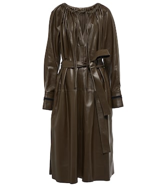 Abito midi in pelle con cintura | Proenza Schouler