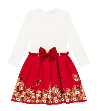 Printed stretch-jersey dress | Monnalisa