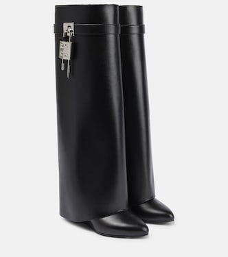 Shark Lock leather knee-high boots | Givenchy