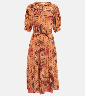 Adette printed silk crêpe de chine midi dress | Ulla Johnson