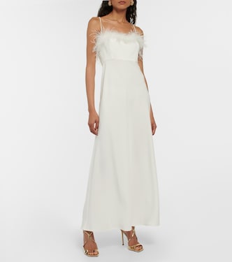 Maxikleid Selene mit Federn | Rixo