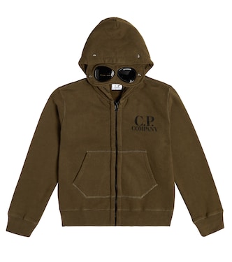 Kapuzenjacke Goggle aus Baumwoll-Jersey | C.P. Company Kids