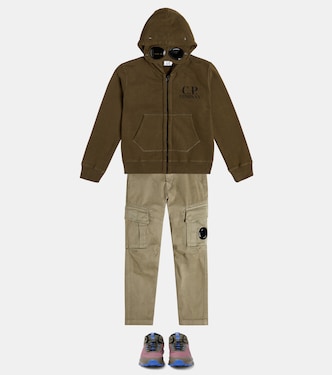 Felpa Google in cotone con cappuccio | C.P. Company Kids