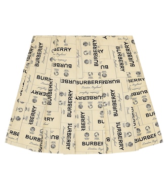 Label pleated jacquard skirt | Burberry Kids
