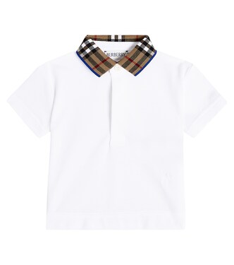 Baby - Polo in piqué di cotone | Burberry Kids