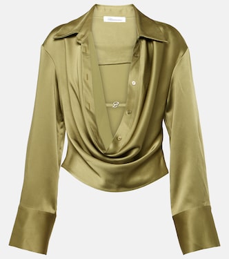 Chemise raccourcie en satin | Blumarine