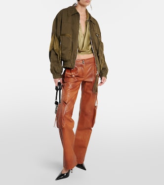 Chemise raccourcie en satin | Blumarine