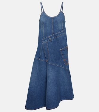 Falda midi asimétrica de denim | JW Anderson