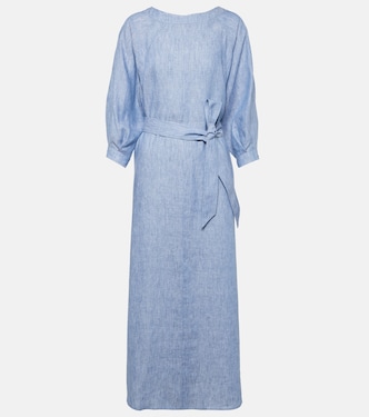 Midikleid Mina aus Leinen | Loro Piana