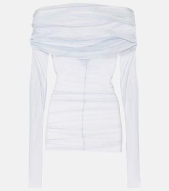 Top en tulle de soie à encolure bardot | Christopher Esber