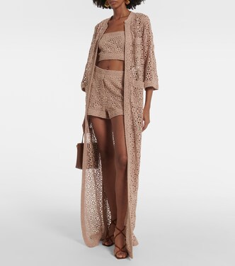 Cardigan in pizzo macramè | Elie Saab