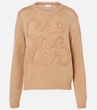 Logo embroidered cotton sweater | Moncler