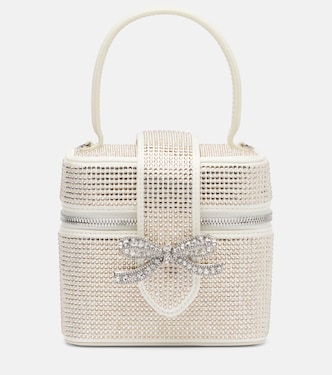 Mini embellished satin vanity bag | Self-Portrait