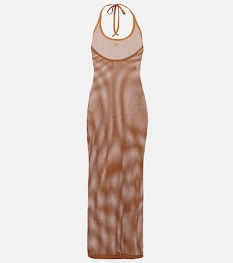 Abito midi in mesh di cotone  | Courrèges