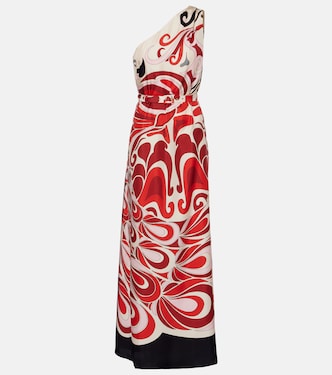 Vestido largo Roy Phoenix de sarga de seda | La DoubleJ