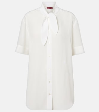 Sheer silk crepe shirt | Gucci