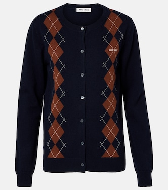 Cárdigan Argyle de cachemir | Miu Miu