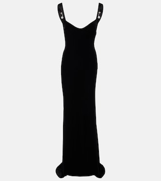Avedon embellished velvet gown | Galvan
