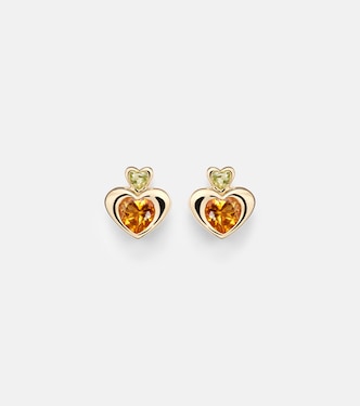 14kt gold single earring with citrine and peridot | Roxanne First