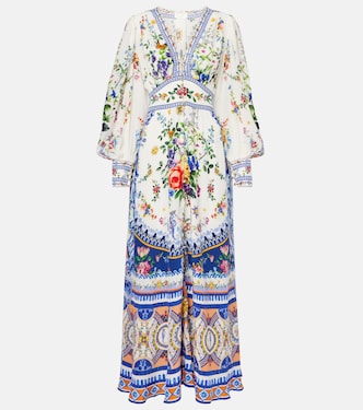 Bedrucktes Maxikleid aus Seiden-Crêpe | Camilla