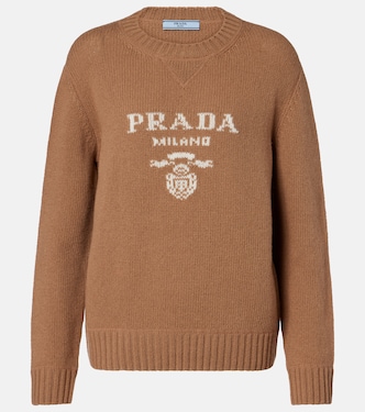 Jersey de lana y cachemir con logo | Prada