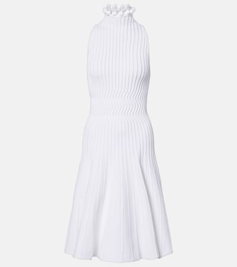 Ribbed-knit turtleneck midi dress | Alaïa