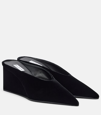 Cube 75 velvet wedge pumps | Alaïa