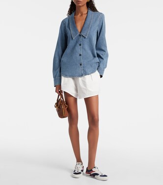 Low Collar denim shirt | Frame