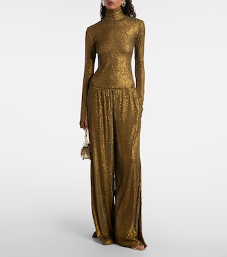 Sequined turtleneck top | Norma Kamali