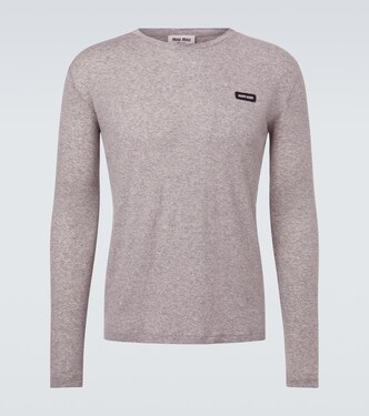 Logo cotton jersey T-shirt | Miu Miu