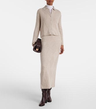 Salubre argyle cashmere midi skirt | Max Mara