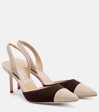 Slingback-Pumps Capsli 70 aus Veloursleder | Manolo Blahnik